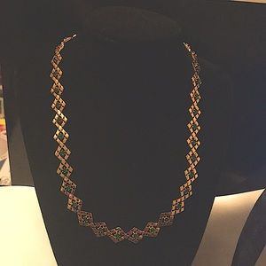 925 Sterling In a yellow set gold Vintage necklace
